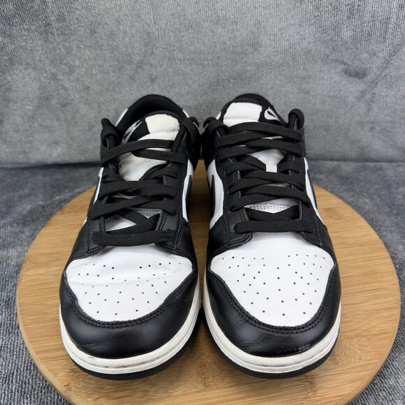 Nike Dunk Low Shoes Mens Size 11.5 Black Leather Low Top Sneakers DD1391-100 main image 4